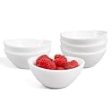 LaGlint 3 OZ White Dipping Bowl Set of 6, 3.5 Inch Opal Glass