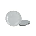 LaGlint 7.5 Inch Appetizer Plate Set of 6, Grey Opal Glass Plates
