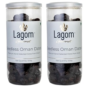 lagom omani seedless dates 1 kg  premium pitted khajoor from oman  soft naturally sweet amp convenient  no added sugar no preservatives  vegan gluten free non-gmo