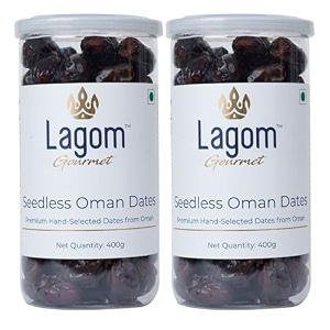 lagom omani seedless dates 800g  premium pitted khajoor from oman  soft naturally sweet amp convenient  no added sugar no preservatives  vegan gluten free non-gmo