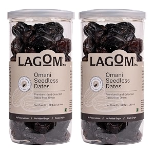 lagom omani seedless dates 1 kg  premium pitted khajoor from oman  soft naturally sweet amp convenient  no added sugar no preservatives  vegan gluten free non-gmo