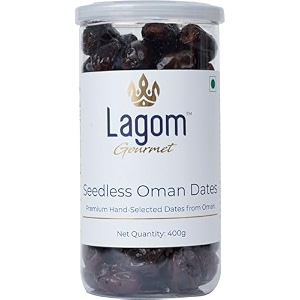 lagom omani seedless dates 400g  premium pitted khajoor from oman  soft naturally sweet amp convenient  no added sugar no preservatives  vegan gluten free non-gmo