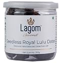 Lagom Gourmet Seedless Royal Lulu Dates | All Natural | No Preservatives | No Added Sugar | Gluten Free | Vegan | Plant Based | Non GMO | Dates Dry Fruits | Khajur | Khajoor | Khejur (200 g)