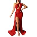 LAGSHIAN Women Sexy Elegant One Shoulder High