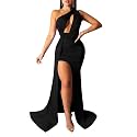 LAGSHIAN Women Sexy Elegant One Shoulder High