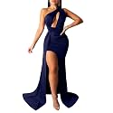 LAGSHIAN Women Sexy Elegant One Shoulder High