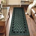 Lahome Black Kitchen Runner Rug 2x6 Low