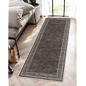 Lahome Modern Bordered Kitchen Runner Rugs Non