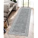 Lahome Modern Bordered Kitchen Runner Rugs Non