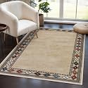 Lahome Modern Bordered Machine Washable Rug Ultra-Thin