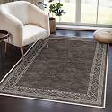 Lahome Modern Bordered Machine Washable Rug Ultra-Thin