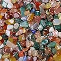 LAIDANLA Colorful Agate Crushed Stone Crystal Chips Bulk Natural Gemstones Healing Reiki Crystals Mini Quartz Vase Filler Aquarium Gravel 100g