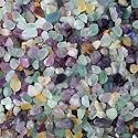 LAIDANLA Fluorite Crushed Stone Crystal Chips Bulk Natural Gemstones Healing Reiki Crystals Mini Quartz Vase Filler Aquarium Gravel 0.55lb