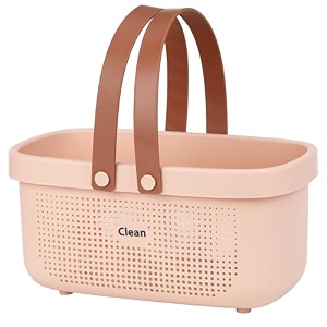 laigoo large shower caddy basket plastic storage bin organizer for bathroom college dorm kitchen bedroom gym pink