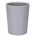 LAIGOO Small Wastebasket Trash Can, Garbage Trash Can for Bathroom/Office/Under Desk, Plastic(Gray, 1.8 Gallon)