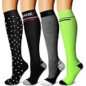 Laite Hebe 4 Pairs-Compression Socks for Women&amp;Men Circulation-Best Support for Nurses,Running,Athletic
