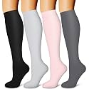 Laite Hebe 4 Pairs-Compression Socks for Women&amp;Men Circulation-Best Support for Nurses,Running,Athletic