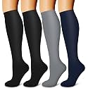 Laite Hebe 4 Pairs-Compression Socks for Women&amp;Men Circulation-Best Support for Nurses,Running,Athletic