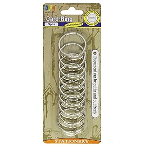 lakeer binder rings nickel plated metal 32mm 8 pack - school home office key rings