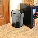 Lakeer Mesh Wire Dustbin Trash Can Wastebasket, Dust Bin Without Lid, Open Top Paper Bin Basket for Home, Office College, Kitchen, Bathroom - 25.4 cm, Black (Small)