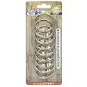 Lakeer Nickel Plated/Steel Loose Leaf Binder Rings, 8 Pieces,38mm