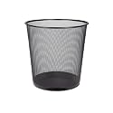 Lakeer Recycling Open Top Mesh Trash Can Wastebasket, Dust Bin Without Lid, Round Metal Mesh Waste Basket for Home, Office, College, Kitchen, Bathroom - 33.02 cm, Black