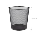 Lakeer Recycling Open Top Mesh Dustbin Trash Can Wastebasket, Dust Bin Without Lid, Round Metal Mesh Waste Basket for Home, Office, Large 33.2 cm, Black (Pack of 3)