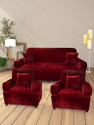 Lakhdata Velvet 311 Seater Sofa Plain Cover