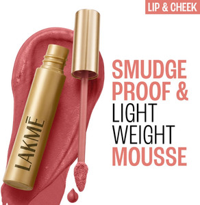lakm double duty lip  cheek mousse matte lipstick  soft blush