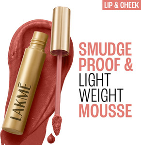 lakm double duty lip  cheek mousse matte lipstick  soft blush