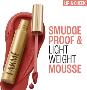 lakm double duty lip  cheek mousse matte lipstick  soft blush