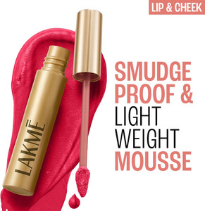 lakm double duty lip  cheek mousse matte lipstick  soft blush