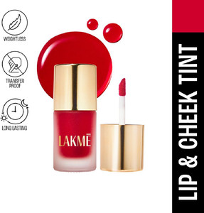 lakm 9to5 double duty lip  cheek water stain sunset kiss - 9ml
