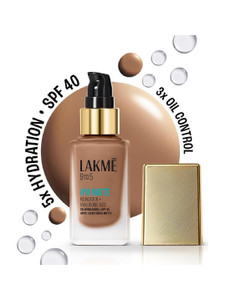 lakm 9to5 hya matte foundation  hyaluronic acid cool cocoa - 25ml foundation