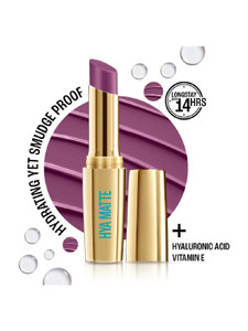 lakm 9to5 hya matte lipstick grape goals 36gm