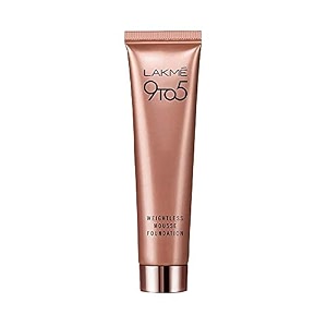 lakm 9to5 weightless mousse foundation caramel 25 g matte finish