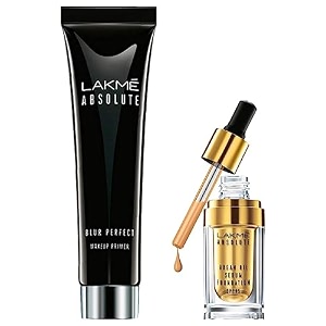 lakm absolute blur perfect makeup primer 30g and lakm absolute argan oil serum foundation with spf 45 ivory creamwarm crme 15ml