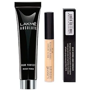 lakm absolute blur perfect makeup primer 30g and lakm absolute white intense liquid concealer ivory fair 54ml