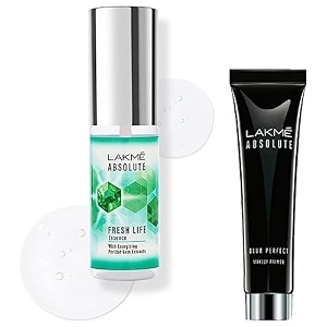 lakm absolute blur perfect makeup primer 30g and lakm absolute pore fix toner 60ml