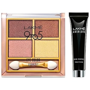 lakm absolute blur perfect makeup primer 30g and lakm 9 to 5 eye color quartet eye shadow desert rose 7g