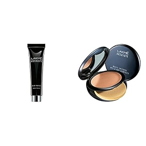 lakm absolute blur perfect makeup primer 30g and lakm absolute white intense wet and dry compact golden light 9g