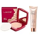 Lakmé Face It Compact, Pearl, 9 g &amp; Lakme 9 to 5 CC Cream Mini, 01 - Beige, Light Face Makeup with Natural Coverage, SPF 30 - Tinted Moisturizer to Brighten Skin, Conceal Dark Spots, 9 g