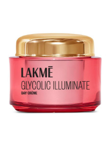 lakm glycolic illuminate day cream with glycolic acid for radiant  even tone skin