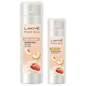 lakm peach milk face moisturizer 200 ml amp lakm peach milk moisturizer spf 24 sunscreen lotion