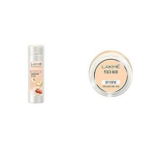 lakm moisturizer body lotion peach milk 200ml and lakm soft creme peach milk 250 g