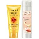 LAKMÉ Moisturizer Body Lotion, Peach Milk, 200ml and Sun Expert SPF 50 PA Fairness UV Sunscreen Lotion, 100ml