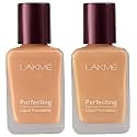 LAKMÉ Perfecting Liquid Foundation Light, Matte Finish, Acne Prone &amp; Perfecting Liquid Foundation Pack of 2