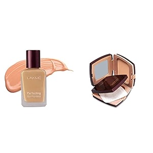 lakm perfecting liquid foundation pearl 27ml and lakm radiance complexion compact powder marble 9g