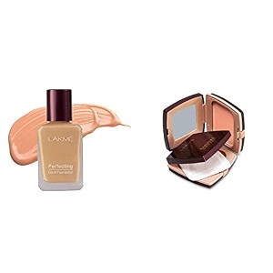 lakm perfecting liquid foundation pearl 27ml and lakm radiance complexion compact powder pearl 9g
