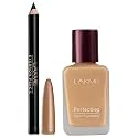 LAKMÉ Perfecting Liquid Foundation, Pearl, Long Lasting, Waterproof, Full Coverage, Lightweight Foundation For Oil Free And Dewy Skin, 27 ml &amp; Lakmé Eyebrow Pencil, Black, 1.2g